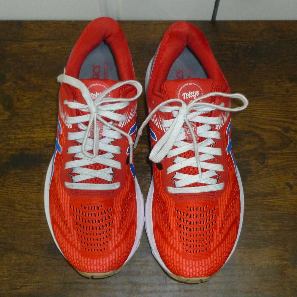 Asics Red, White & Blue GT 2000 Women's Running Shoes - Picture 7 of 16